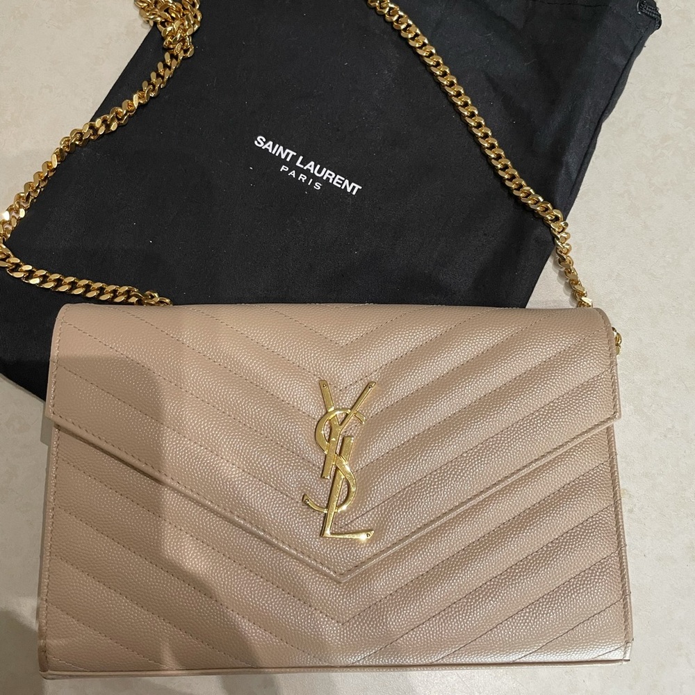YSL wallet on chain handbag